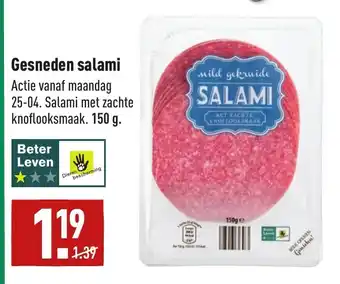 ALDI Gesneden salami 150g aanbieding