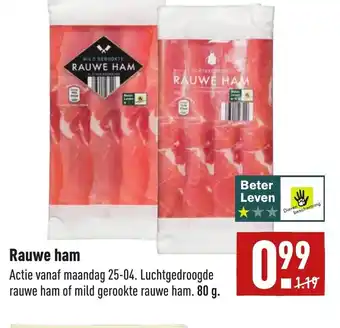 ALDI Rauwe ham 80g aanbieding