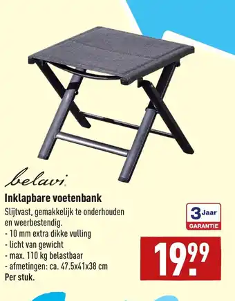 ALDI Inklapbare voetenbank aanbieding