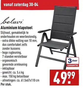 ALDI Aluminium klapstoel aanbieding