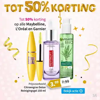 Plein.nl Tot 50% korting op L'Oréal, Maybelline en Garnier 150 ml aanbieding