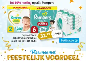 Plein.nl Tot 50% korting op alle Pampers aanbieding