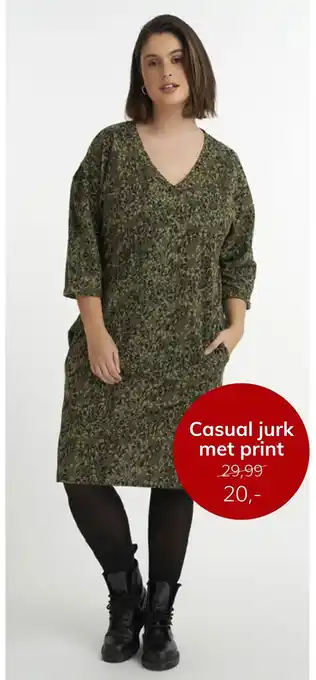 MS Mode Casual jurk met print aanbieding