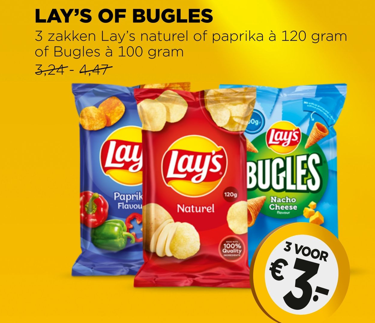 LAY'S OF BUGLES aanbieding bij Jumbo