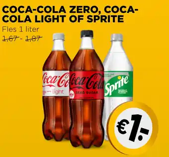 Jumbo COCA-COLA ZERO, COCA- COLA LIGHT OF SPRITE aanbieding