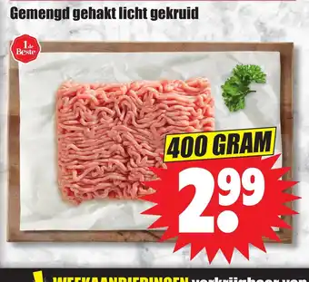 Dirk Gemengd gehakt licht gekruid 400 gram aanbieding