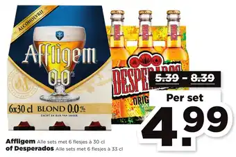 PLUS Affligem 0.30ml of Desperados 0.33ml aanbieding