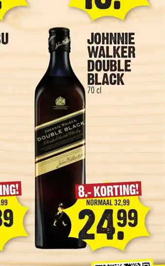 Dirk Johnnie Walker Double Black 70 cl aanbieding