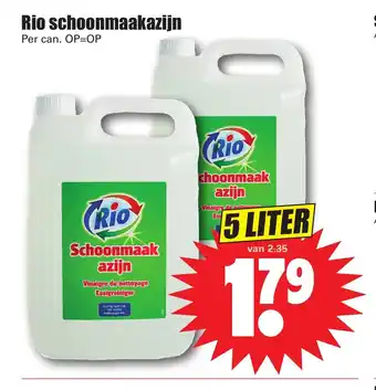 Dirk Rio schoonmaakazijn per can 5 liter aanbieding