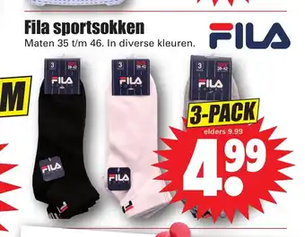 Dirk Fila sportsokken maten 35 t/m 46 3-pack aanbieding