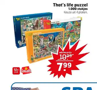 Trekpleister That's life puzzel 1.000 stukjes aanbieding