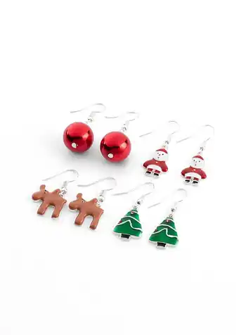 bonprix Oorbellen Christmas (4 paar) aanbieding