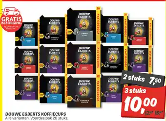 Dekamarkt DOuwe egberts koffiecups 20 stuks aanbieding