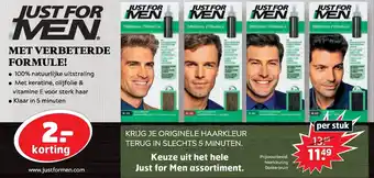 Trekpleister Just For Men assortiment aanbieding