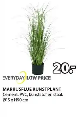 Jysk Markusflue kunstplant 15x90 cm aanbieding