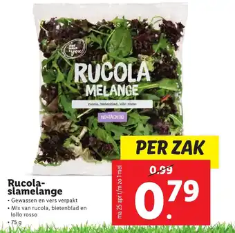 Lidl Rucola- slamelange aanbieding