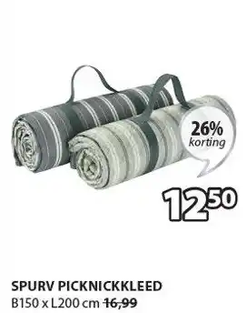 Jysk Spurv picknickkleed 150x200 cm aanbieding