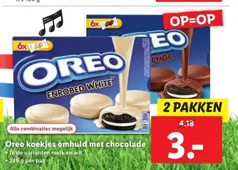 Lidl Oreo koekjes omhuld met chocolade aanbieding