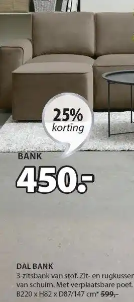 Jysk Dal bank aanbieding