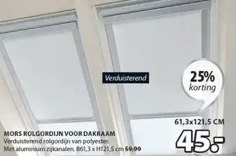 Jysk Mors rolgordijn voor dakraam aanbieding