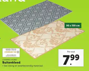 Lidl Livarno home buitenkleed 90x150 cm aanbieding