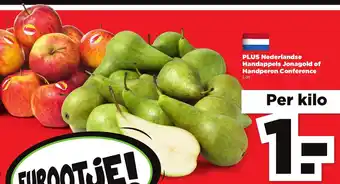 PLUS PLUS Nederlandse Handappels Jonagold of Handperen Conference 1kg aanbieding