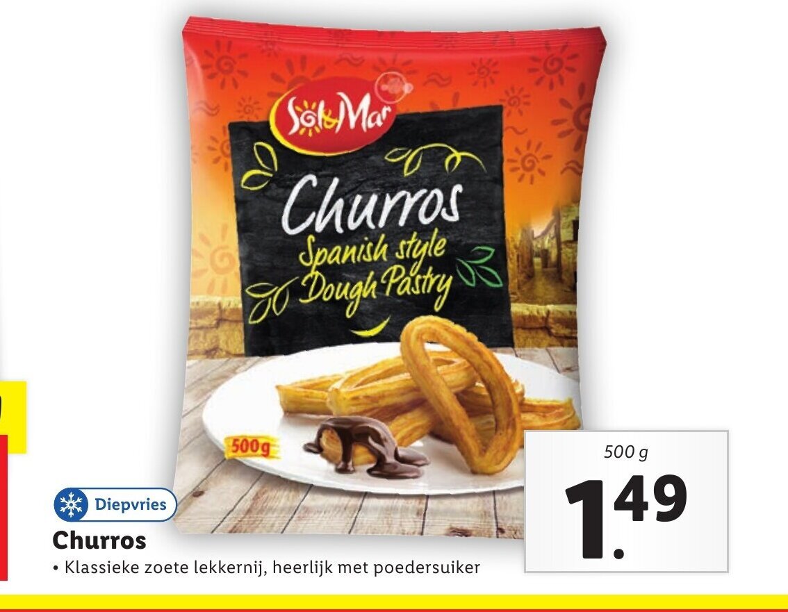Churros 500g aanbieding bij Lidl