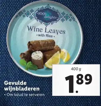 Lidl Gevulde wijnbladeren 400g aanbieding