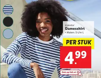 Lidl Esmara Damesshirt S t/m XL aanbieding