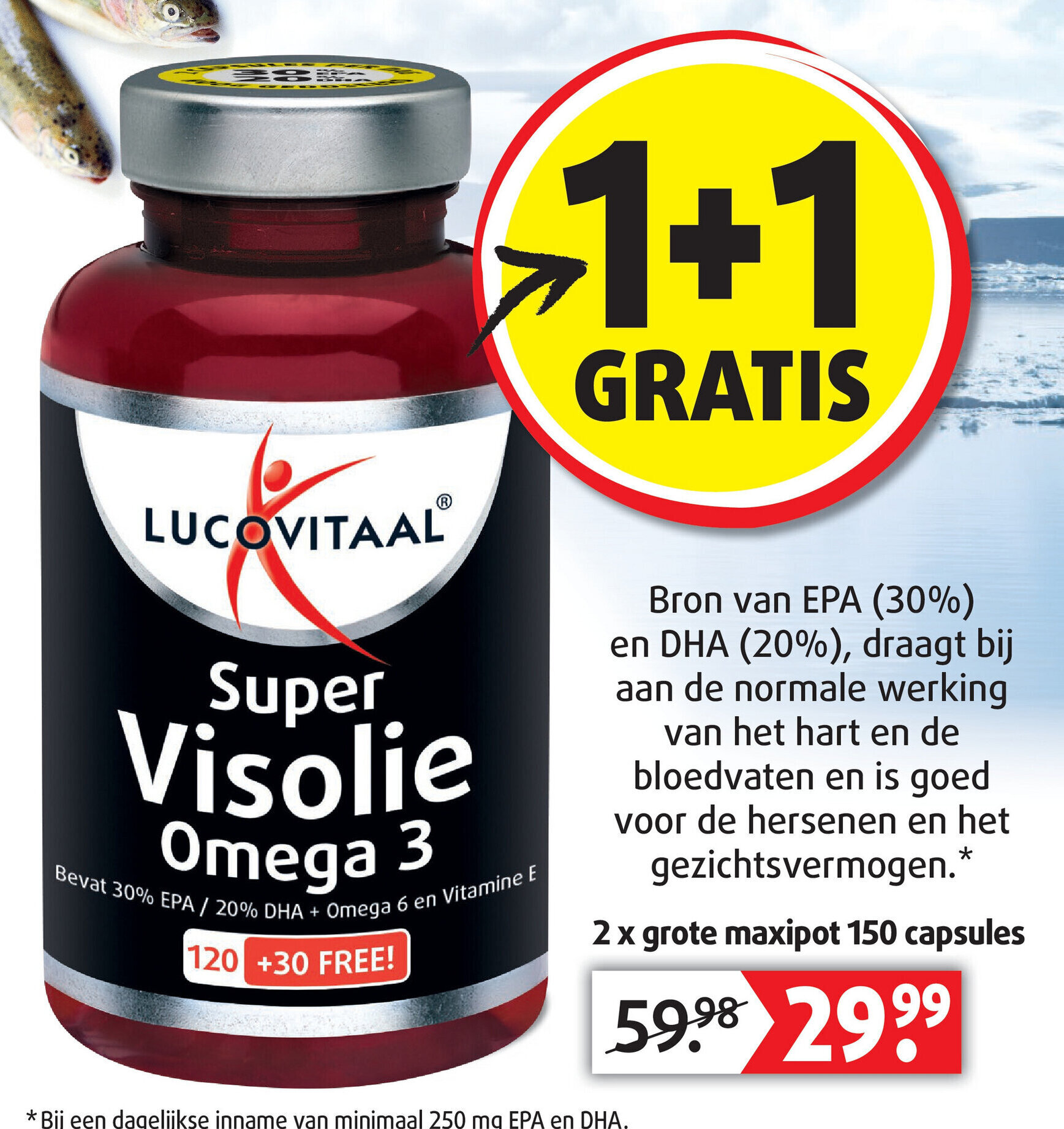 Super Visolie Omega 3 aanbieding bij Lucovitaal