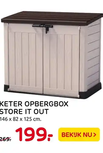 Praxis Keter opbergbox store it out aanbieding