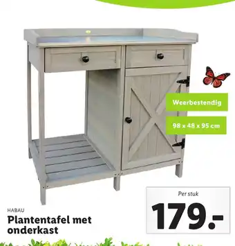 Lidl Plantentafel met onderkast aanbieding