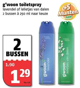 Poiesz G'woon toiletspray 250 ml aanbieding