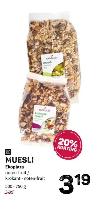 Ekoplaza Ekoplaza Muesli aanbieding