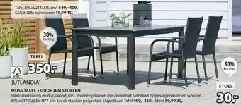 Jysk Moss tafel + gudhjem stoelen aanbieding