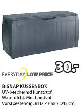 Jysk Bisnap kussenbox 117x58x45 cm aanbieding