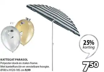 Jysk Kattegat parasol 180x120-185 cm aanbieding