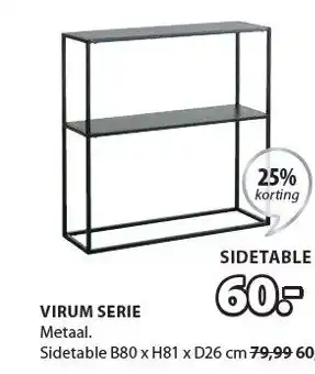 Jysk Virum serie 80x81x26cm aanbieding