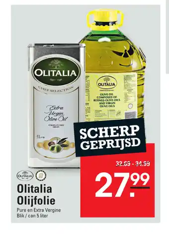 Sligro Olitalia Olijfolie Blik / can 5 liter aanbieding