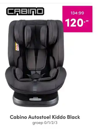 Baby & Tiener Cabino Autostoel Kiddo Black groep 0/1/2/3 aanbieding