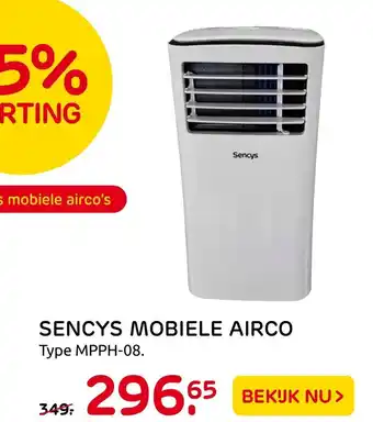 Praxis Sencys mobiele airco aanbieding