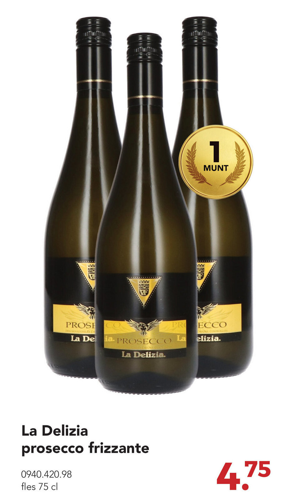 La delizia prosecco frizzante aanbieding bij Zegro