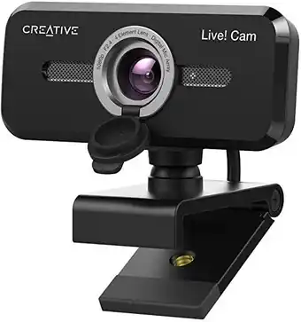 Amazon Creative Live! Cam Sync 1080p V2 Full HD groothoek-USB-webcam met automatische demping ... aanbieding