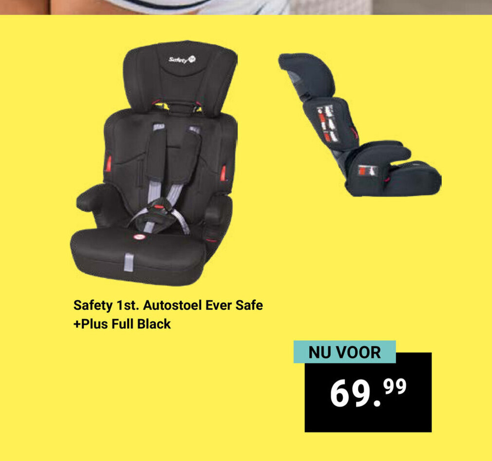 Safety 1st. Autostoel ever safe +plus full black aanbieding bij Van Asten  BabySuperstore