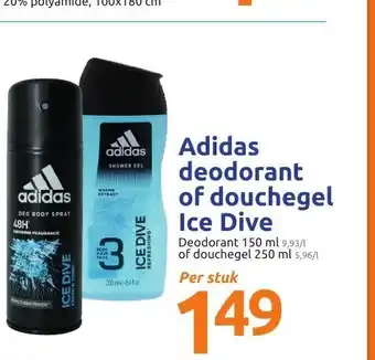 Action Adidas deodorant of douchegel ice dive aanbieding