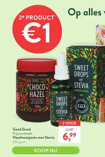 Holland & Barrett Hazelnootpasta met Stevia 350 gram aanbieding