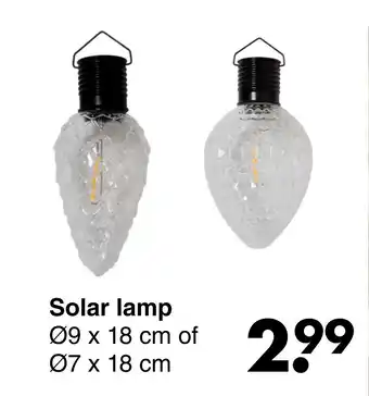 Wibra Solar lamp aanbieding