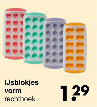 Wibra IJsblokjes vorm aanbieding