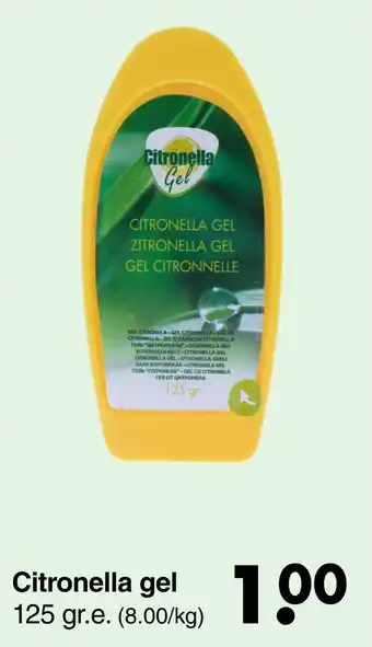 Wibra Citronella gel aanbieding