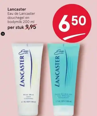 Etos Lancaster Eau de Lancaster douchegel en hodymilk 200 ml aanbieding